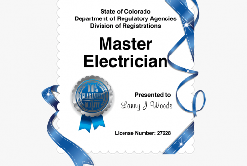 Master Electrician Certificate